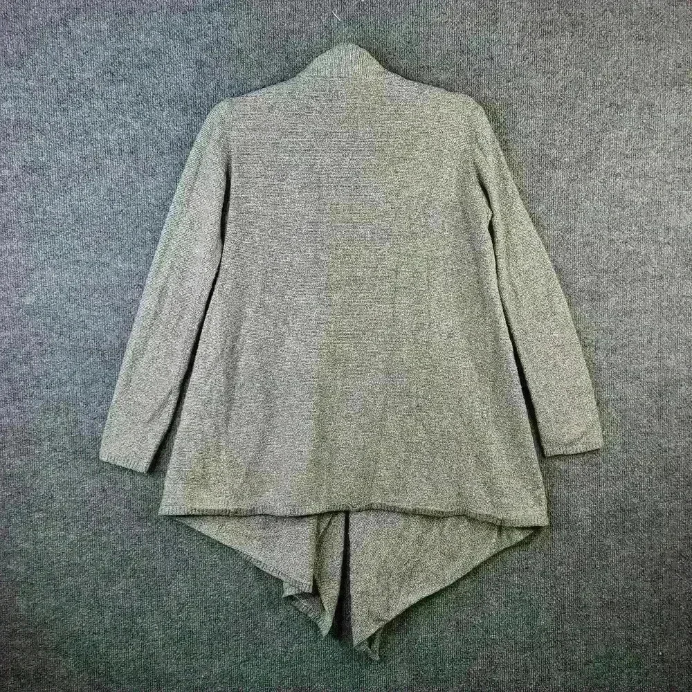Barefoot Dreams Womens S/M Bamboo Chic Lite Cardigan Sweater Gray Asymmetric - Picture 3 of 7